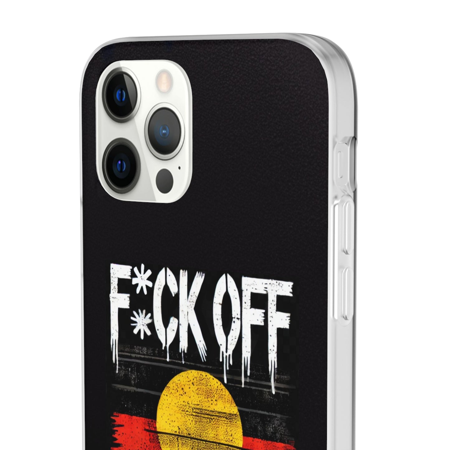 Flexi Case - F*CK OFF COLONISER Anti-Oppression Message Phone Cover