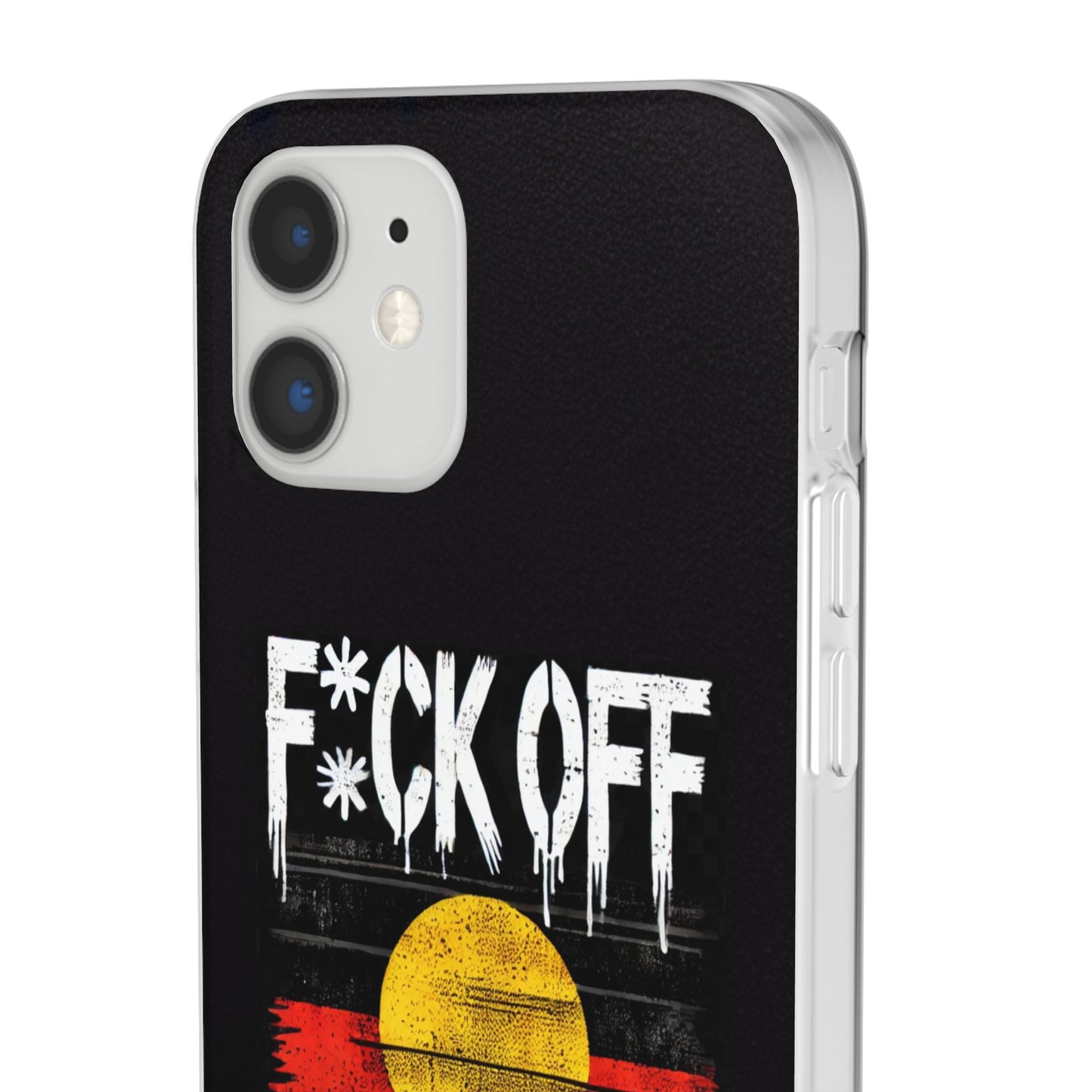 Flexi Case - F*CK OFF COLONISER Anti-Oppression Message Phone Cover